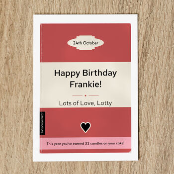 Personalised Birthday Card For Him Paperback Book Cover, 4 of 7