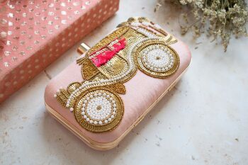 Peach Pink Baraat Car Clutch, 3 of 6