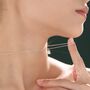 Genuine Milky Jade Oval Necklace In Sterling Silver, thumbnail 2 of 11
