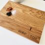 Chef Knife Personalised Oak Wood Cutting Board, thumbnail 1 of 3