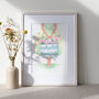 Roses Flower Person Illustrated Print, thumbnail 1 of 2