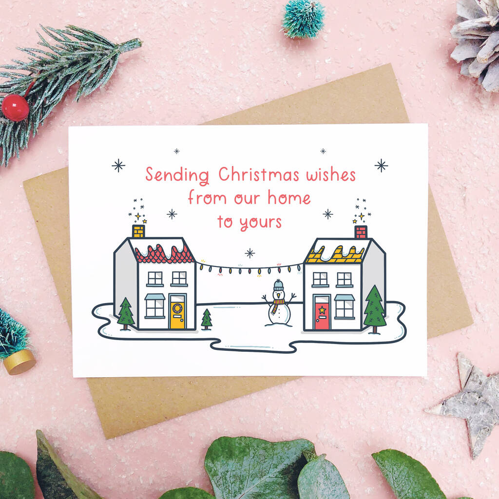 Sending Christmas Wishes Card By Joanne Hawker