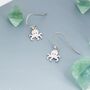 Sterling Silver Octopus Drop Hook Earrings, thumbnail 2 of 11