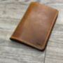 Personalised Leather Passport Holder, Burnt Tan, thumbnail 9 of 9