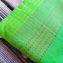 Green Kantha Upcycled Mini Pouch With Zip Close, thumbnail 7 of 11