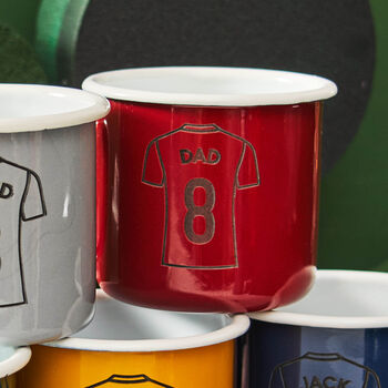 Personalised Football Shirt Enamel Mug, 2 of 2
