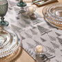 Nordic Grey Tree Christmas Table Runner, thumbnail 1 of 4