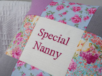 Special Nanny Cushion Rose And Grey, 3 of 3