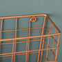 Industrial Copper Wire Wall Storage Basket, thumbnail 4 of 6
