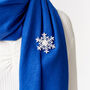 Cashmere Blend Scarf And Festive Magnetic Brooch Set, thumbnail 4 of 8