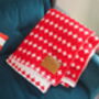 Crosses Throw With Personalised Leather Patch, thumbnail 2 of 7