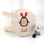 Personalised Christmas Penguin Wooden Stool, thumbnail 1 of 2