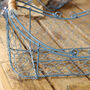 Set Of Three Vintage Blue Garden Trug Baskets, thumbnail 5 of 7
