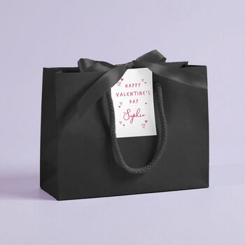 Valentine Personalised Premium Gift Bag With Tag, 2 of 8
