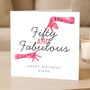50th Birthday Card For Her, Fifty And Fabulous Funny Custom Card, thumbnail 2 of 8