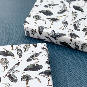 Heron Watercolour Wrapping Paper, 8 of 11