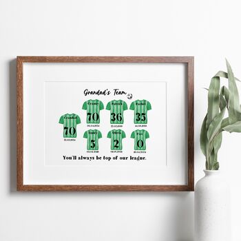 Grandad's Team Print Personalised Father's Day Gift, 6 of 7