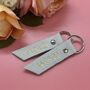 Personalised Leather Mrs And Mrs Key Ring Set, thumbnail 2 of 3