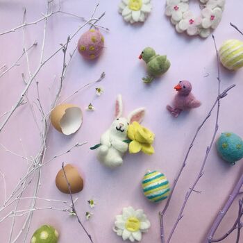 Handmade Felt Delilah Bunny Easter Decoration, 5 of 7