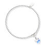 Crystal Ab Heart Sterling Silver Ball Bead Bracelet, thumbnail 1 of 4