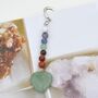 Chakra Crystal Bead Silver Feather Bookmark Gift, thumbnail 2 of 5
