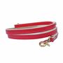 Handmade Italian Leather Dog Puppy Lead In Red, thumbnail 4 of 6