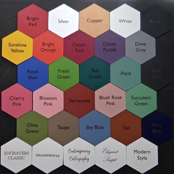 Set Of Six Hexagon Leather Coasters, 12 of 12