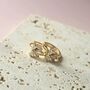 Crystal Bow Huggie Hoop Earrings, thumbnail 3 of 5