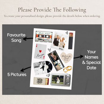 Personalised Wedding Memory Collage Photo Print, 2 of 3