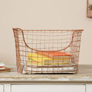 Contemporary Copper Wire Storage Basket By Dibor | notonthehighstreet.com