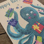 Cute Octopus Birthday Card, thumbnail 3 of 4
