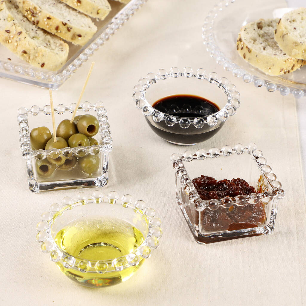 Bella Perle Mini Beaded Glass Serving Dishes By Dibor