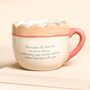 Cream Ceramic Scallop Edge Bow Sister Mug, thumbnail 2 of 2