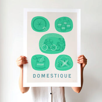 Cycling Terms Art, Retro Cycling Terminology Posters, Set Of Two Prints, 2 of 7
