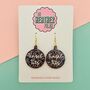 Tinsel Tits Christmas Bauble Glitter Earrings *More Colours Available*, thumbnail 3 of 3
