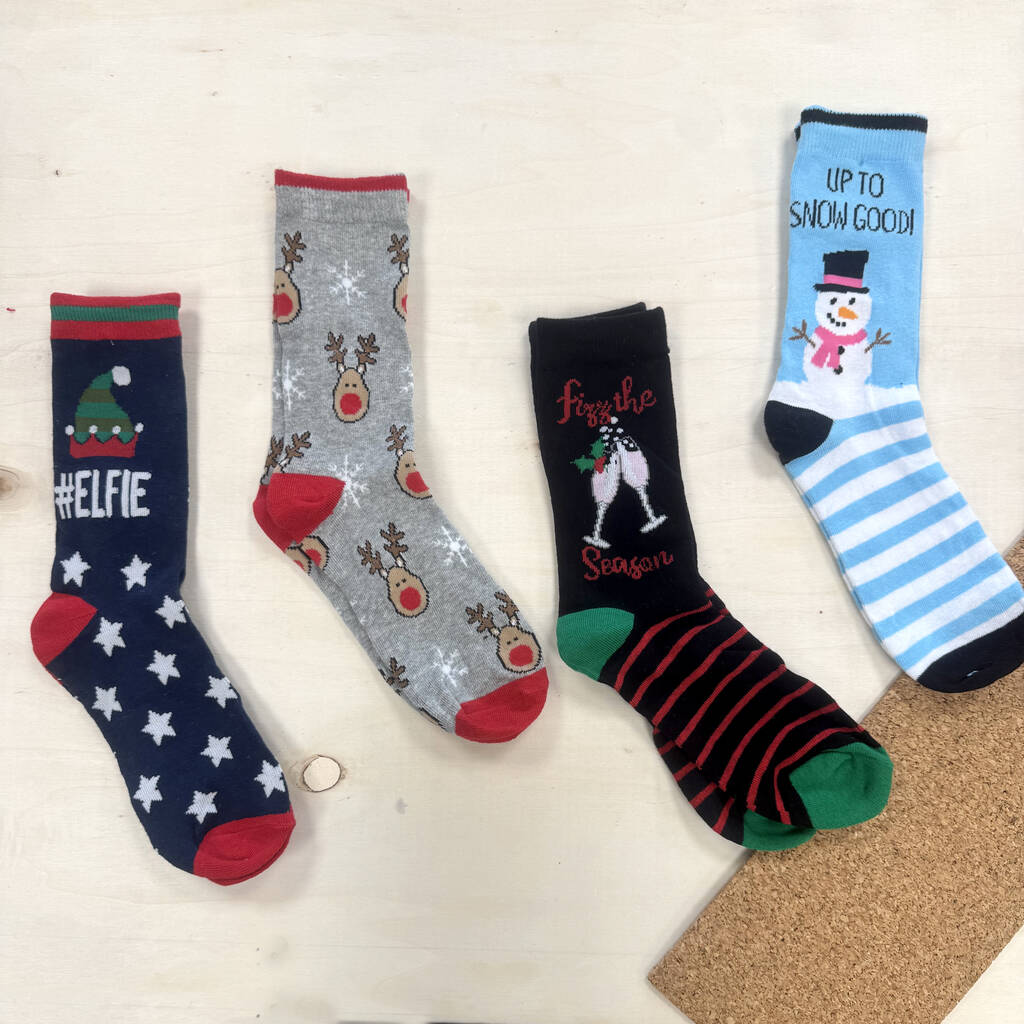 Set Of Women's Christmas Socks, 1 of 2