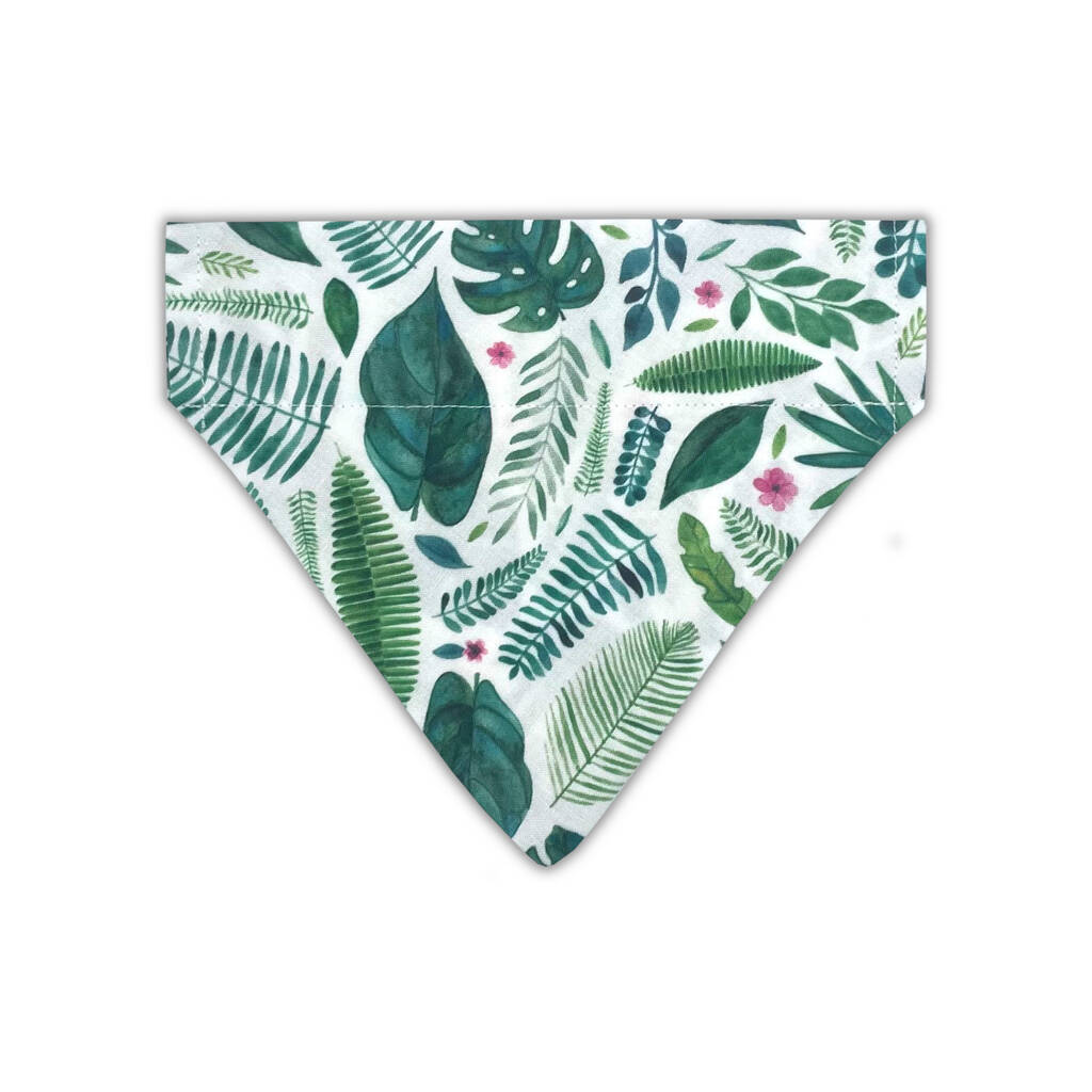 Tropical Leaf's Dog Bandana By Fudges Designs