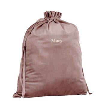 Personalised Velvet Gift Bag Laundry Bag, 2 of 8