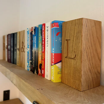 Solid Oak Personalised Bookend, 5 of 12