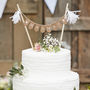 Wooden Mr And Mrs Wedding Cake Bunting Decoration, thumbnail 1 of 3