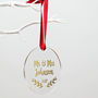 Mr And Mrs First Christmas Foiled Decoration, thumbnail 2 of 7