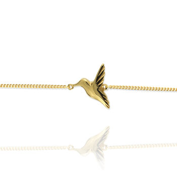 Personalised 9ct Gold Hummingbird Bracelet, 3 of 11