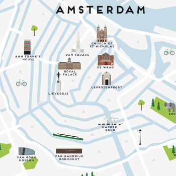 Map Of Amsterdam Print, 2 of 2