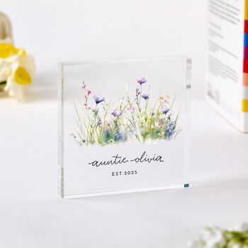 Personalised Auntie Acrylic Block, 3 of 4