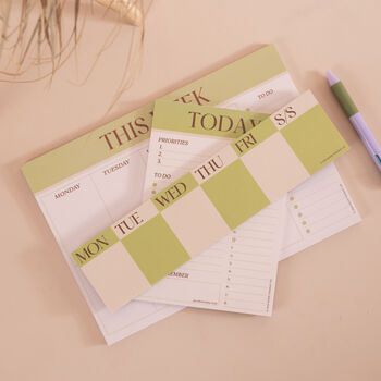 Keyboard Weekly Planner Pad | Matcha, 7 of 8
