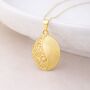 Personalised Solid 9ct Yellow Gold Filigree Milgrain Locket, thumbnail 1 of 9