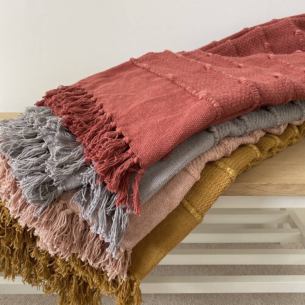 Bobble Throw With Tassels By Victoria & Co.