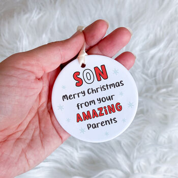 Funny Christmas Ornament Gift For Son, 4 of 7
