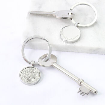 Personalised 1934 90th Birthday Sixpence Keyring, 5 of 9