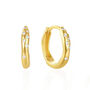 18ct Gold On Sterling Silver Cosmic Huggie Hoops, thumbnail 1 of 2